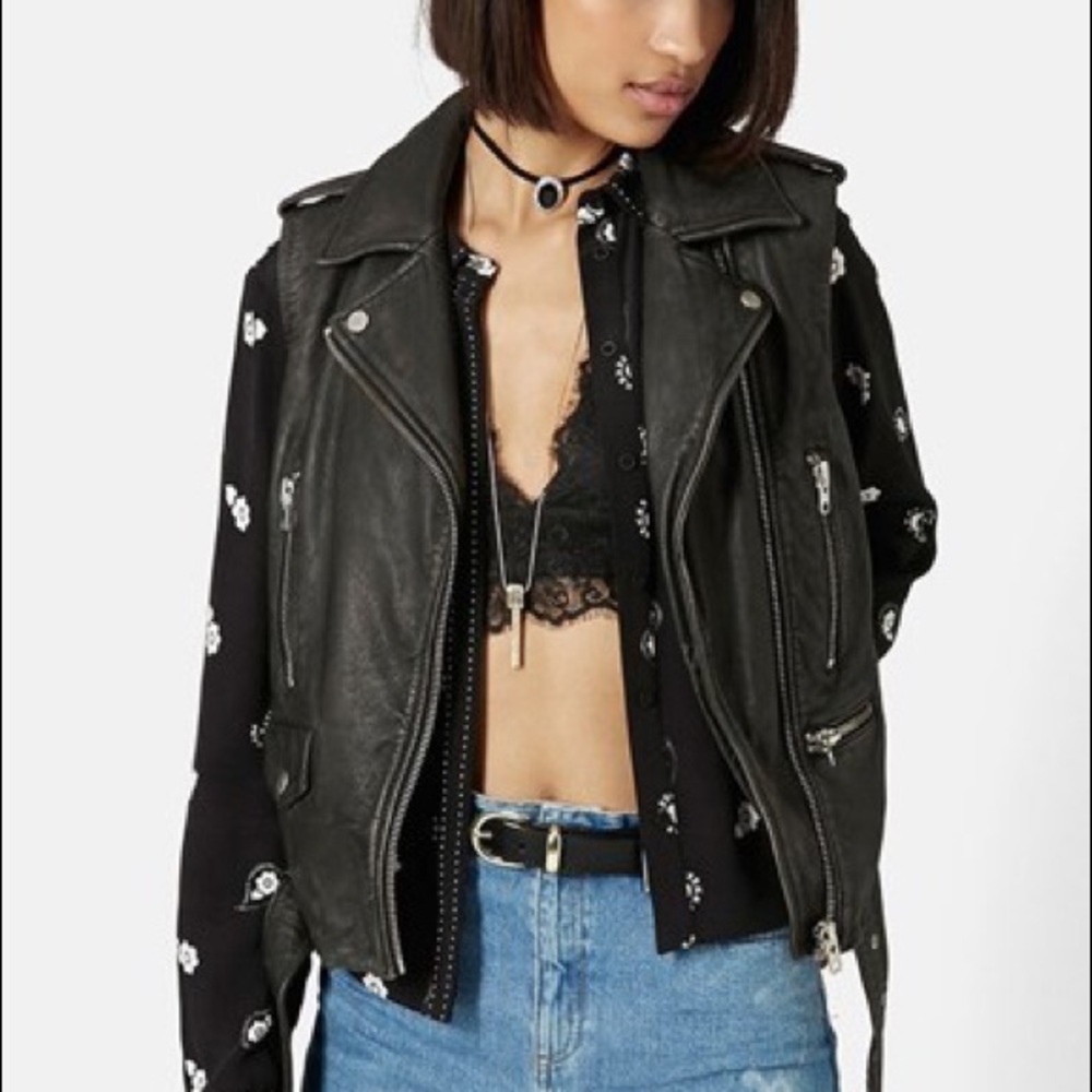 TopShop Leather Vest 4